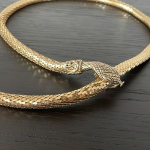 Vintage gold mesh snake belt